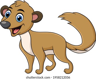 Cute Mongoose cartoon animal vector illustration