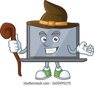 A cute monitor performed as a witch on the stage