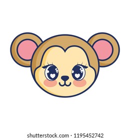 cute monkey adorable character