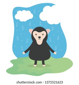 cute monkey adorable character