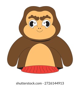 Süße Affe Tier Hand Puppe Cartoon Symbol Illustration