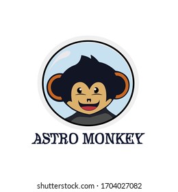 Cute monkey astronauts for private or public logos