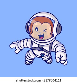 Cute Monkey In A Astronout Suit