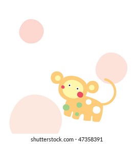 cute monkey card