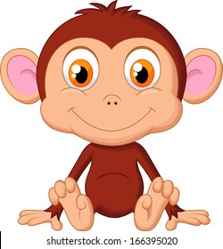 Cute monkey cartoon