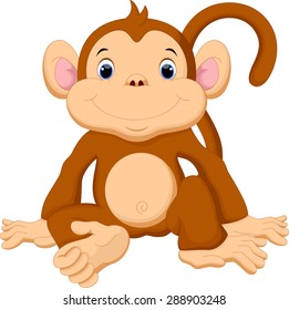 Cute monkey cartoon