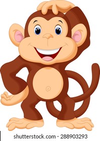 Cute monkey cartoon