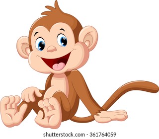 Cute monkey cartoon 