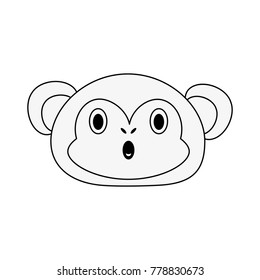 Cute monkey cartoon