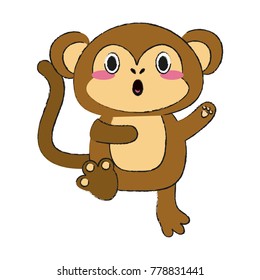 Cute monkey cartoon