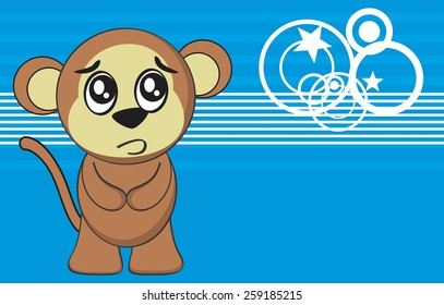 cute monkey cartoon background in vectorformat very easy to edit
