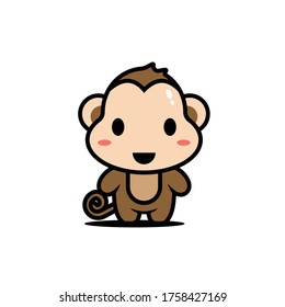 Cute-Affen-Cartoon-Vektorgrafik