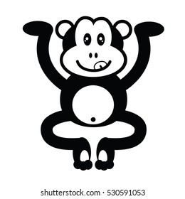 cute monkey cartoon drawing