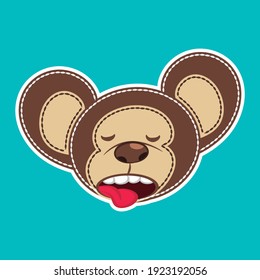 Cute monkey cartoon vector Illustration