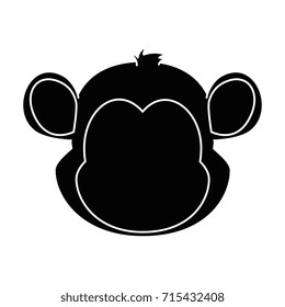 cute monkey character icon