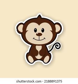 Cute Monkey Chimpanzee Vector Clipart Printable