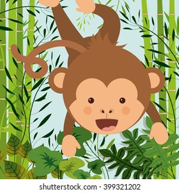 cute monkey  design 