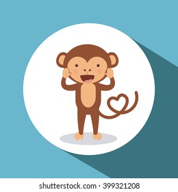 cute monkey  design 