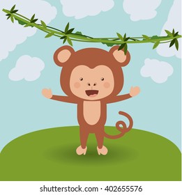 cute monkey  design
