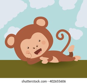 cute monkey  design