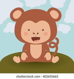 cute monkey  design