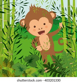 cute monkey  design 