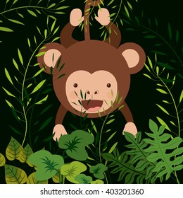 cute monkey  design 