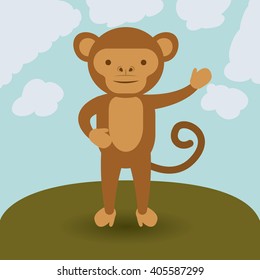 cute monkey  design