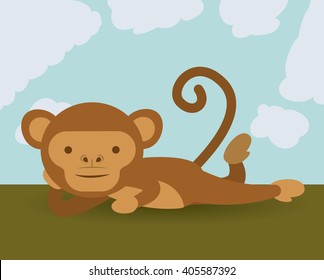 cute monkey  design