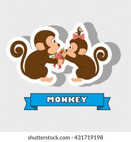 cute monkey design 