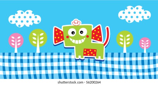 cute monkey doodle holiday