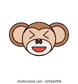 cute monkey drawing animal