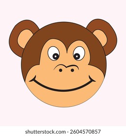 a cute monkey face art eps.eps