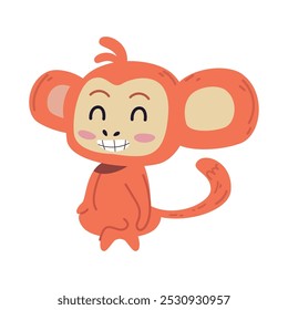 bonitinho macaco engraçado animal isolado