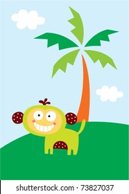 cute monkey garden