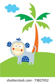 cute monkey garden
