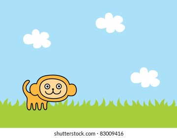 cute monkey holiday