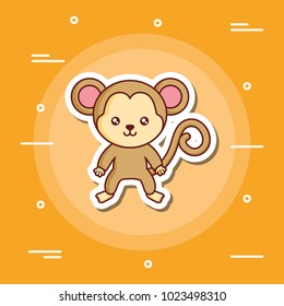 cute monkey icon
