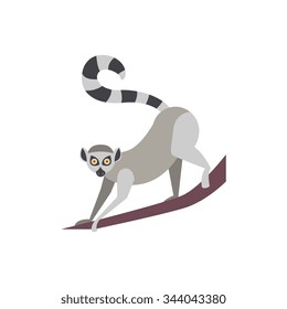 Cute monkey icon, logo, symbol. Vector illustration isolated on a background.