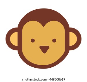 cute monkey  isolated icon design, vector illustration  graphic 