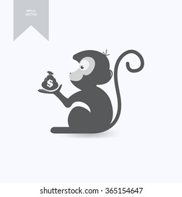 Cute monkey logo