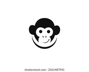 Cute monkey logo Design Vector

