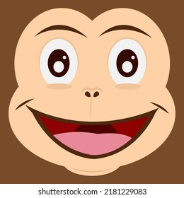 Cute Monkey Logo Vector Animal Vector Illustration