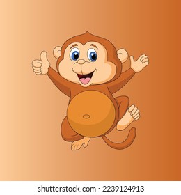 cute monkey logo vector design illustration template 8.eps
