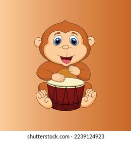 cute monkey logo vector design illustration template 14.eps