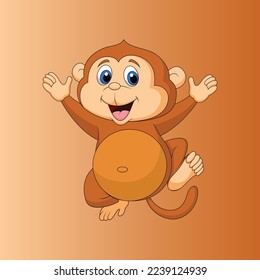 cute monkey logo vector design illustration template 3.eps
