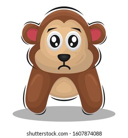 CUTE MONKEY MASCOT CARTOON VECTOR