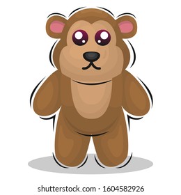 cute monkey mascot design vector premium