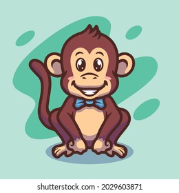 Diseño de ilustraciones de mascota de mono