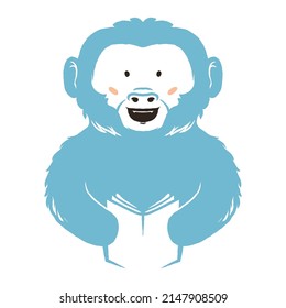 Cute Monkey Reading Book Logo Illustration